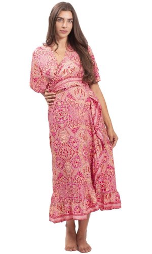 Sukienka kopertowa MAYA różowa I.