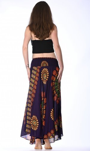 Dlouhá sukně Mandala fialová