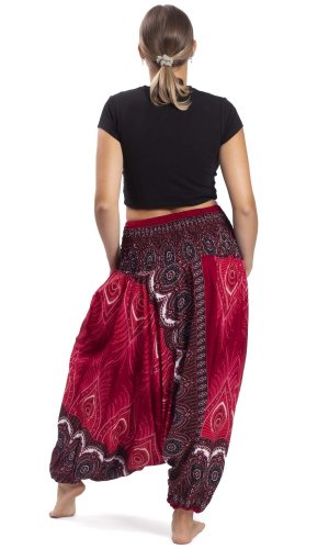 Harémové kalhoty / Sultánky THAI PEACOCK červené