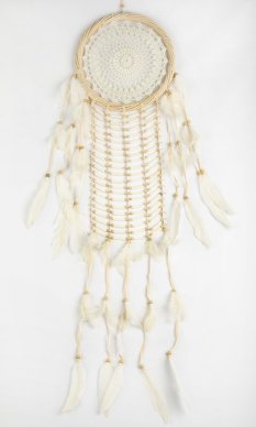 Lapač snů RIBS bílý / délka 115 cm