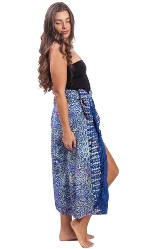 Sarong BALI BATIK niebieski I.
