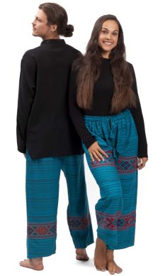 Teplé kalhoty BIHAR FREE tyrkysové