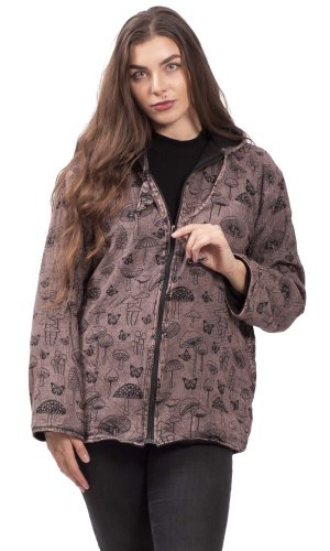 Kurtka z kapturem MUSHROOM bordó