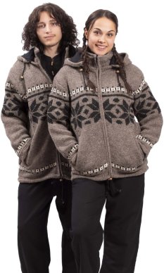 Pletená bunda HIMALAYAN hnedo-čierna I.