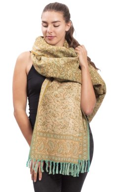 Šála GARAM světle zelená III.