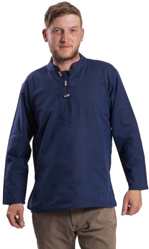 Koszula indyjska / ETNO KURTA ciemno niebieska - Rozmiar: M