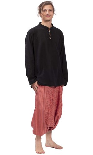 Ciepłe szarawary / Spodnie haremki BIHAR jasnoróżowy II.