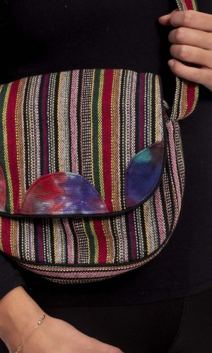 Kabelka KANDHO PAR zeleno-červená