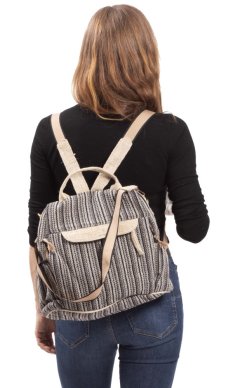 Batoh 2v1 VANYA černo-béžový II.
