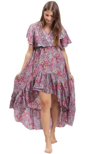 Dámské šaty dlouhé SNEHA růžové II.