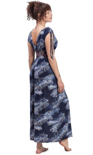 Dámské šaty dlouhé KAY PEACOCK modré