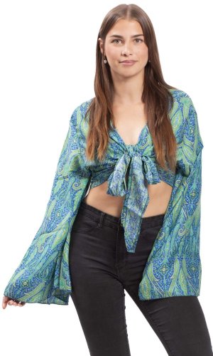 Bolero GITA z długim rękawem niebieskie III.