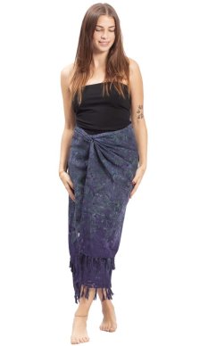 Sarong BALI BATIK fialový XIII.