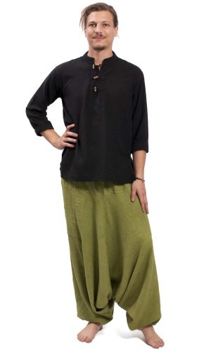 Harémové kalhoty / Sultánky KHADAR zelené