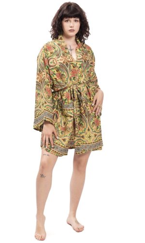 Krátké kimono MEHER zelená II.