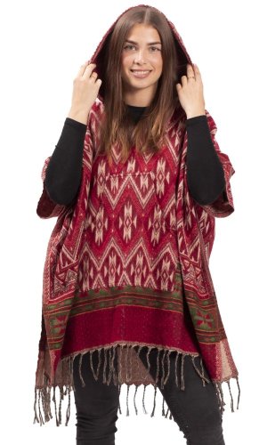 Pončo RIVAN červené