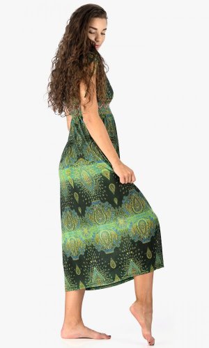 Dámské šaty dlouhé Kay Tan zelené