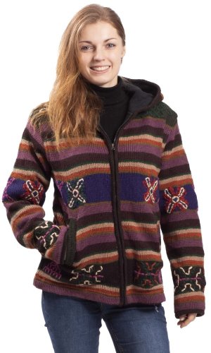 Kurtka dzianinowa BHUTAN fioletowa