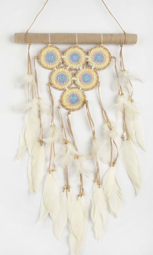 Łapacz snów TRIANGLE jasnoniebieski II. / długość 55 cm