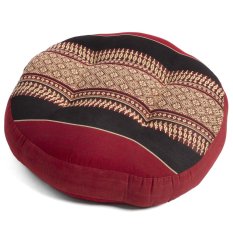 Okrągła poduszka do medytacji FUTON czerwono-czarna