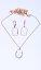 Set náhrdelník a náušnice transparentní hranatý - Varianta: Růžově zlatý řetízek