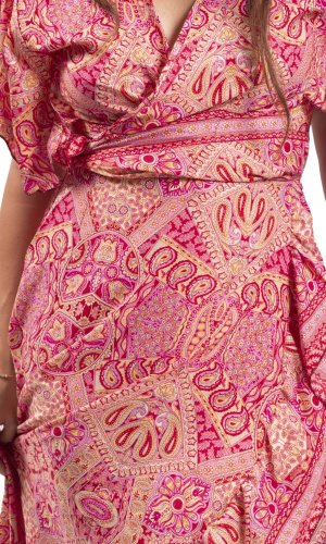 Sukienka kopertowa MAYA różowa I.