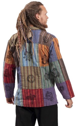 Koszula indyjska / Kurta PATCHWORK multicolor I. - Rozmiar: S