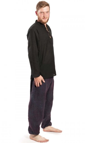 Ciepłe spodnie LAHARA niebiesko-fioletowe