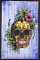 Mandala malá SKULL modrá