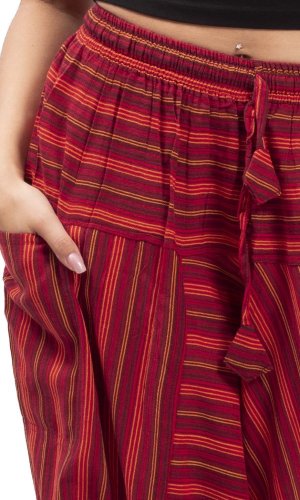 Harémové kalhoty / Sultánky CLASSIC STRIPES červená I.