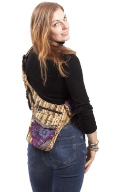 Crossbody taška / ľadvinka SURI béžová I.