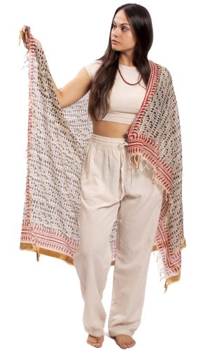 Sarong / šátek JALA / červeno-černý ornament I.