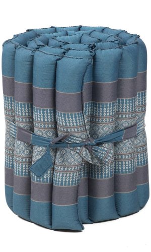 Futon rolowany / szerokość 40 cm / szaro-niebieski