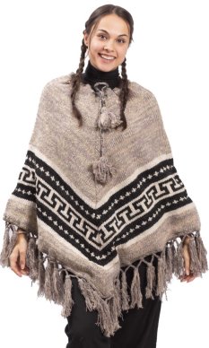 Pončo HIMALAYAN béžovo-černé