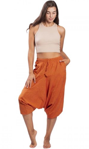 Harémové kalhoty / Sultánky Classic oranžová Monk