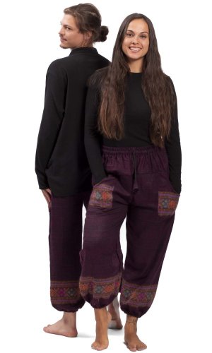 Teplé kalhoty BIHAR FIT fialové