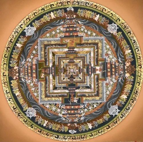 Malovaný obraz THANGKA 55x72 cm
