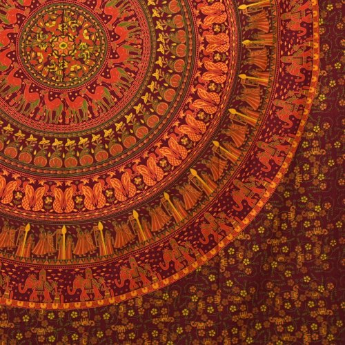 Mandala velká Kalyan Barmere červená