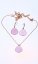 Set náhrdelník a náušnice růžový slza - Varianta: Stříbrný řetízek