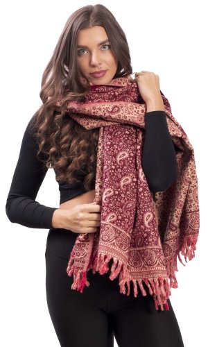 Šál GARAM bordó I.