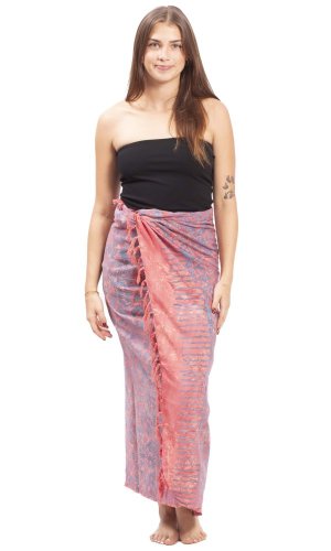 Sarong BALI BATIK czerwony XIX.