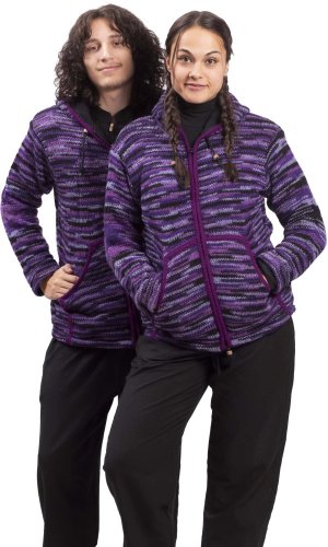 Pletená bunda MARLED fialová