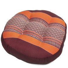 Meditačný podsedák okrúhly FUTON oranžovo-vínový III.