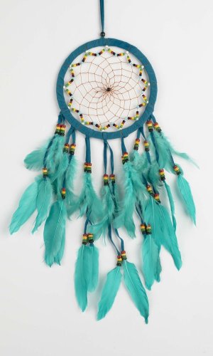Łapacz snów BEADS niebieski / długość 45 cm