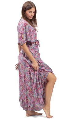 Zavinovací šaty MAYA růžové II.