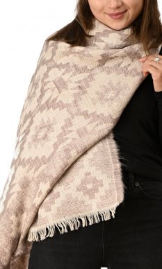 Hrubá šála béžová