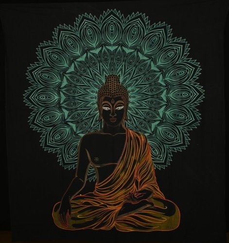 Mandala velká Buddha zelený