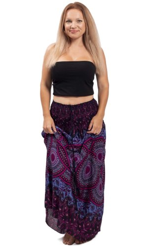 Długa spódnica / suknia THAI RINGS fioletowy I.