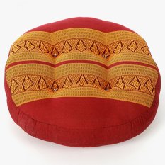 Meditačná poduška okrúhla bordó-okrový