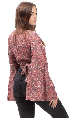 Bolero GITA z długim rękawem czerwone III.